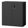 ITOKI(イトーキ) eS cabinet エスキャビネット 両開き扉タイプ(下段用) シリンダー錠 ラッチ付き ブラック 幅900×奥行450×高さ1038mm | H1-M1090HSS-T1 | イトーキ 書庫 スチールキャビネット 書類棚-19