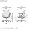 ITOKI ボニートチェア バリュ―タイプ ループ肘付き オフィスチェア 布張り ナイロン双輪キャスター KT-176GK-14