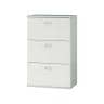 JL Storage ラテラル3段 下置用 鍵付き 幅700×奥行400×高さ1100mm 【ホワイト】/JT-JL-A110H3-WH-19