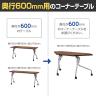 YS-C1460 会議テーブル ミーティングテーブル スタッキングテーブル 幕板なし キャスター付き 幅1397×奥行600×高さ700mm ジョインテックス-3