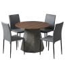 4人用 ダイニングテーブルセット 円形 5点 ALT 木目 丸テーブル ダイニングチェア スタッキング ダイニングセット 幅1000mm 食卓テーブル×1 食卓椅子×4-19