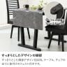 2人用 伸長式 ダイニングテーブルセット 3点 NOAS メラミン テーブル 伸縮 大理石調 モダン ダイニングチェア おしゃれ 黒 白 ブラウン (幅900mm 1200mm 食卓テーブル×1 回転椅子×2)-13