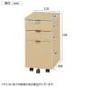 インワゴン デスク下ワゴン サイドワゴン 3段タイプ 鍵付き 引き出しロック 幅310×奥行400×高さ595mm キャスター付き-16
