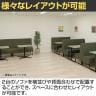 ファースト ハイバックソファ 収納ボックス付き ファミレスソファ 業務用ソファ 耐アルコール/次亜塩素酸 抗菌 PVC張地 幅1500×奥行600×高さ1000mm-3
