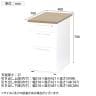 LDCデスク 脇机 サイドキャビネット オフィスデスク 事務机 3段 幅400×奥行700×高さ700mm LDC-WD3 鍵付き ダブルサスペンションレール ホワイトフレーム-4