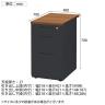 LDCデスク 脇机 サイドキャビネット オフィスデスク 事務机 3段 幅400×奥行700×高さ700mm LDC-WD3B 鍵付き ダブルサスペンションレール ブラックフレーム-4