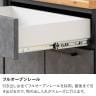 キッチンカウンター AURA メラミン天板 引き出し キッチン収納 開き扉収納 食器棚 日本製 幅1800×奥行490×高さ870mm-13