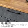 キッチンカウンター AURA メラミン天板 引き出し キッチン収納 オープン収納 ゴミ箱 食器棚 日本製 幅1800×奥行490×高さ870mm-5