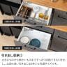 キッチンカウンター AURA メラミン天板 引き出し キッチン収納 レンジ台 コンセント付き 食器棚 日本製 幅1800×奥行490×高さ870mm-10