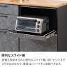 キッチンカウンター AURA メラミン天板 引き出し キッチン収納 レンジ台 コンセント付き 食器棚 日本製 幅1800×奥行490×高さ870mm-12