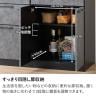 キッチンカウンター AURA メラミン天板 引き出し 開き扉収納 キッチン収納 オープン収納 食器棚 日本製 幅1800×奥行490×高さ870mm-15