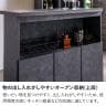 カウンターテーブル セラミック天板 収納付き 日本製 バーカウンター 対面 間仕切り ホームバー シンプルモダン ダイニング 完成品 幅990×奥行450×高さ970mm 飲食店 ホテル ラウンジ 休憩スペース-11