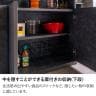 カウンターテーブル セラミック天板 収納付き 日本製 バーカウンター 対面 間仕切り ホームバー シンプルモダン ダイニング 完成品 幅990×奥行450×高さ970mm 飲食店 ホテル ラウンジ 休憩スペース-12