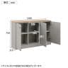 【日本製】大川家具 役員用サイドボード キャビネット 両開き扉 鍵付き ダンパー付き蝶番 役員用家具 エグゼクティブ家具 国産 幅1200×奥行310×高さ750mm-1