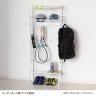 ラック スポーツ用品 玄関収納 小物収納 幅伸縮 棚付き アジャスター付き 幅400～600×奥行300×1515mm-3