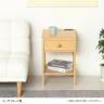 Bamboo サイドテーブル コンセント2口付き 竹材 SDGs 引き出し 小物収納 幅400×奥行400×高さ610mm-2
