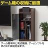 機器ラック キャスター付き 機器収納ボックス 強化ガラス扉 引き出し付き 電話台 ネットワーク OA機器 幅320×奥行335×高さ965mm-6