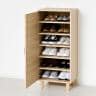 Newワンドアシューズボックス 片開き扉 6段 棚 靴箱 脚付き 木製 可動棚 幅450×奥行360×高さ1045mm-1