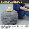 ハンドニッテッド コットン プフ 直径400mm オットマン 足置き サイドテーブル ラウンドクッション フロアクッション おしゃれ 北欧 モロッカン インテリア 丸-13
