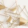 ウォールアート 壁飾り ウォールデコレーション デザイン アイアン 三角形 エレガント モダン 玄関 リビング ゴールド おしゃれ 幅1130×奥行35×高さ470mm-8