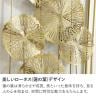 ウォールアート 壁飾り ロータスデザイン デザイン アイアン 蓮の葉 モダン 玄関 リビング ゴールド 幅410×奥行50×高さ840mm-2