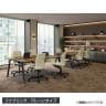 【パティナブラウン:次回入荷未定】コクヨ ファブレ FABRE ファブリックタイプ ブラック脚 プレーンタイプ サークル肘 本体ブラック ポリウレタン巻きキャスター オフィスチェア ミーティングチェア 会議用椅子 C01B151CUB-3