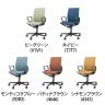 コクヨ ファブレ FABRE ファブリックタイプ ブラック脚 ストライプタイプ サークル肘 本体ブラック ポリウレタン巻きキャスター オフィスチェア ミーティングチェア 会議用椅子 C01B152CUB-2