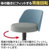 コクヨ コーデ COODE ラウンジチェア 固定脚 ミドルハイタイプ 背座回転 肘なし ブラック塗装脚 背座クッション 背座別色 K04-BZ20CC-6