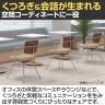 コクヨ リーテ Liite 会議用イス ミーティングチェア ラウンジチェア キャスター付き ベージュ脚 昇降脚 背座回転 背樹脂 フレームベージュ 背ブラック K16-ZG3CU-5