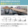 コクヨ リージョン ラウンジテーブル ボックス脚 ミドルテーブル 幅2400×奥行1800×高さ724mm 角形 リノリウム天板 脚ブラック LT-RG2418ME6AF-5