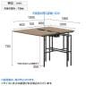 【追加/増設用】LIVING HOUSE×オフィスコム ensemblebase L T I フリーアドレスデスク 両面タイプ 配線BOX付き ミーティングテーブル 幅1360×奥行1300×高さ720mm(デスク天板幅1000mmタイプ) 増連脚-12
