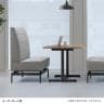 LIVING HOUSE×オフィスコム ensemblebase ミーティングテーブル T字脚 ワークテーブル カフェテーブル ラウンドテーブル 幅700×奥行800×高さ720mm-2