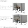 [オプション]LIVING HOUSE×オフィスコム ensemblebase モンタージュ パネルソファ専用ブースパネル 幅1560×奥行40×高さ1400mm-9