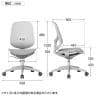 LIVING HOUSE×オフィスコム SITZONE ペティットチェア メッシュチェア CH-597 幅650×奥行650×高さ920～1020mm-12