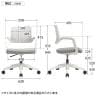 LIVING HOUSE×オフィスコム SITZONE スターリーチェア アームチェア ファブリック CH-573 幅620×奥行620×高さ845～935mm-12