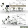 【本体】LIVING HOUSE×オフィスコム ensemblebase POPLEG デスク フリーアドレスデスク 両面タイプ 配線BOX付き ミーティングテーブル 幅1200×奥行1200×高さ720mm-6