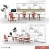 【本体】LIVING HOUSE×オフィスコム ensemblebase POPLEG デスク フリーアドレスデスク 両面タイプ 配線BOX付き ミーティングテーブル 幅4800×奥行1200×高さ720mm-5