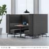 LIVING HOUSE×オフィスコム ensemblebase ミーティングテーブル T字脚 会議用テーブル ファミレスソファテーブル 幅1800×奥行800×高さ720mm-2