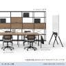 LIVING HOUSE×オフィスコム ensemblebase LTI ホワイトボード W900 両面タイプ キャスター付き 幅900×奥行600×高さ1800mm-1
