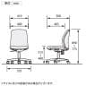 No.480シリーズ オフィスチェア デスクチェア 事務椅子 低座面 コンパクト アームレス レザー張り 布張り キャスター付き 国産 No.480F No.480S-11