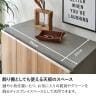 ロータイプ シューズボックス 日本製 下駄箱 脚付き セラミック調 アジャスター付き 可動棚付き 縦型 大容量 収納 幅740×奥行370×高さ1010mm-6