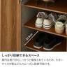 ロータイプ シューズボックス 日本製 下駄箱 脚付き セラミック調 アジャスター付き 可動棚付き 縦型 大容量 収納 幅740×奥行370×高さ1010mm-9