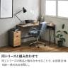 デスクワゴン キャスター付き 大理石調 木目調 デスク下 収納 サイドワゴン コンパクト 収納ワゴン おしゃれ 北欧モダン 在宅 幅300×奥行400×高さ570mm-1