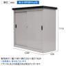 小型収納庫 物置 横型MSA-17K 幅1240×奥行520×高さ1115mm-10