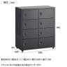 スチールパーソナルロッカー PCロッカー 8人用 シリンダー錠 幅800×奥行400×高さ940mm オフィスロッカー オフィス 収納 事務所-2