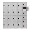 ジョイントスチール薄型組立式ロッカー シリンダー錠 3連 4段 12人用 ホワイト 幅900×奥行380×高さ1650mm スチールロッカー 鍵付き オフィスロッカー-4