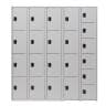 ジョイントスチール薄型組立式ロッカー シリンダー錠 1連 4段 4人用 ホワイト 幅300×奥行380×高さ1650mm スチールロッカー 鍵付き オフィスロッカー スリムロッカー-2