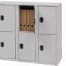 ジョイントスチール薄型組立式ロッカー シリンダー錠 6連 2段 12人用 ホワイト 幅1800×奥行380×高さ850mm スチールロッカー 鍵付き オフィスロッカー-3