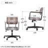 【ブラウン:8月上旬入荷予定】【4人用 会議セット】 メティオ ミーティングテーブル 1800×900 + メティオ2.0 ワークチェア ロッキングタイプ クロス 【4脚セット】-16