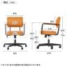 【4人用 会議セット】 メティオ2.0 古木調 ミーティングテーブル 1800×900 + メティオ2.0 ワークチェア ロッキングタイプ 【4脚セット】-17